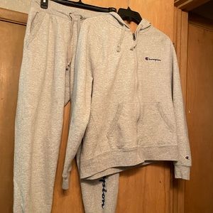 MENS Champion Sweatsuit SET (Jacket and Sweatpants) SIZE USA M
